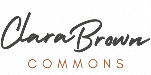 a sign with the words caramel brown commons on it